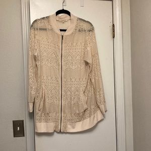 Lace bomber jacket